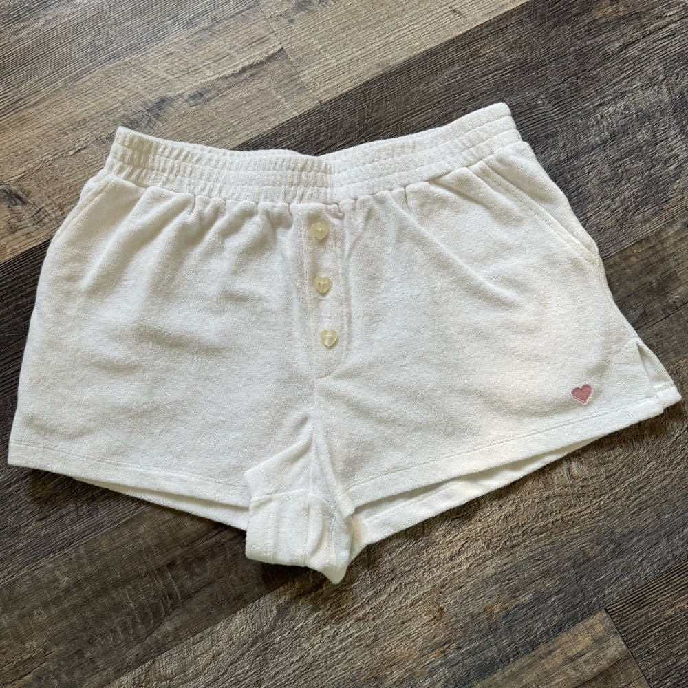 Stoney Clover Lane x Target Terry Cloth Beach Shorts - Size Medium - White
